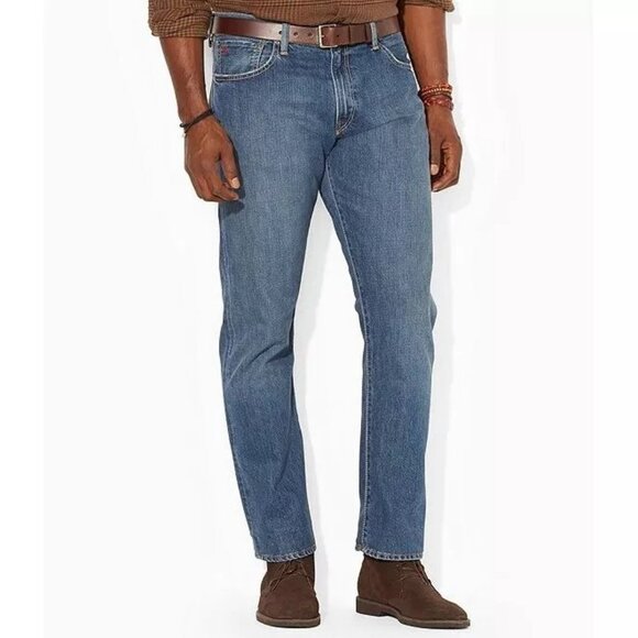Polo Ralph Lauren Hampton Straight Fit Jeans Big & Tall Men's Sizes 50x32 NWT - Picture 1 of 4